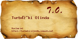 Turbéki Olinda névjegykártya